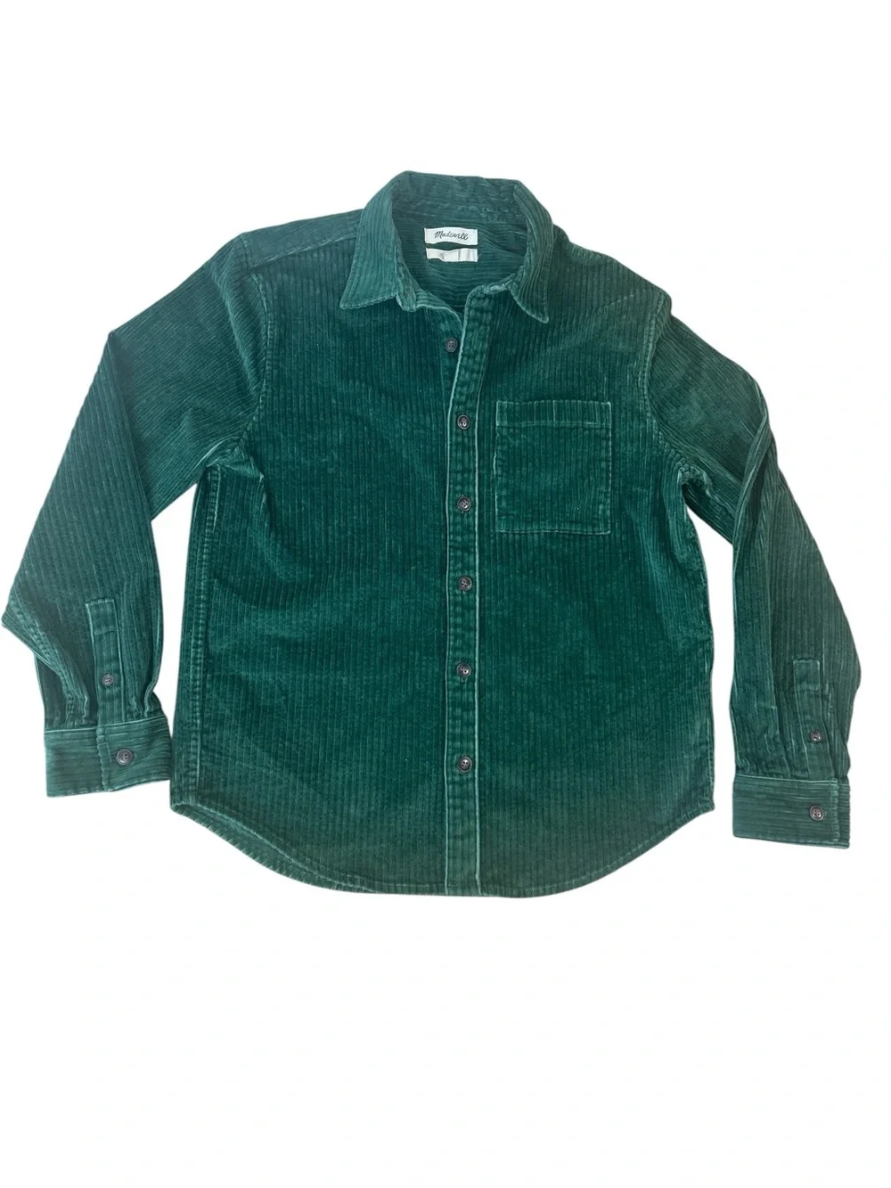 Madewell women Green Corduroy Button-Down Shirt - Picture 1 of 9
